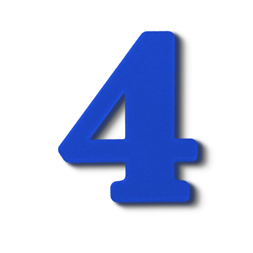 Individual Numbers - Block Font