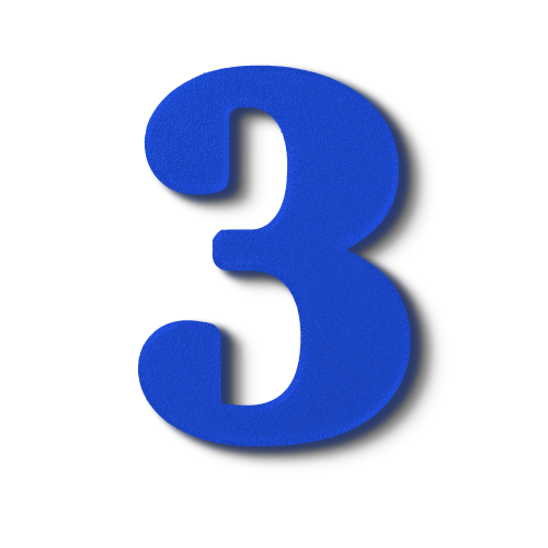 Individual Numbers - Block Font