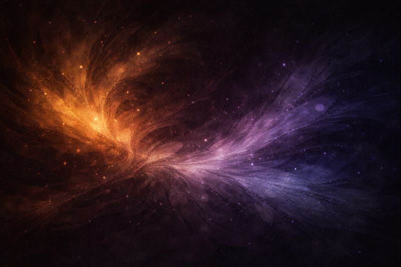 abstract dark image with 2 color bursts