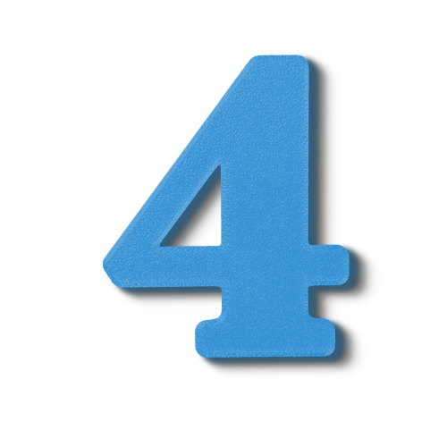 Individual Numbers - Block Font