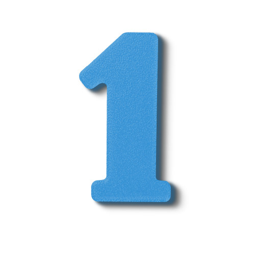 Individual Numbers - Block Font