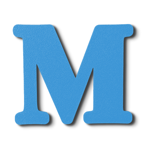 Individual Letters - Block Font