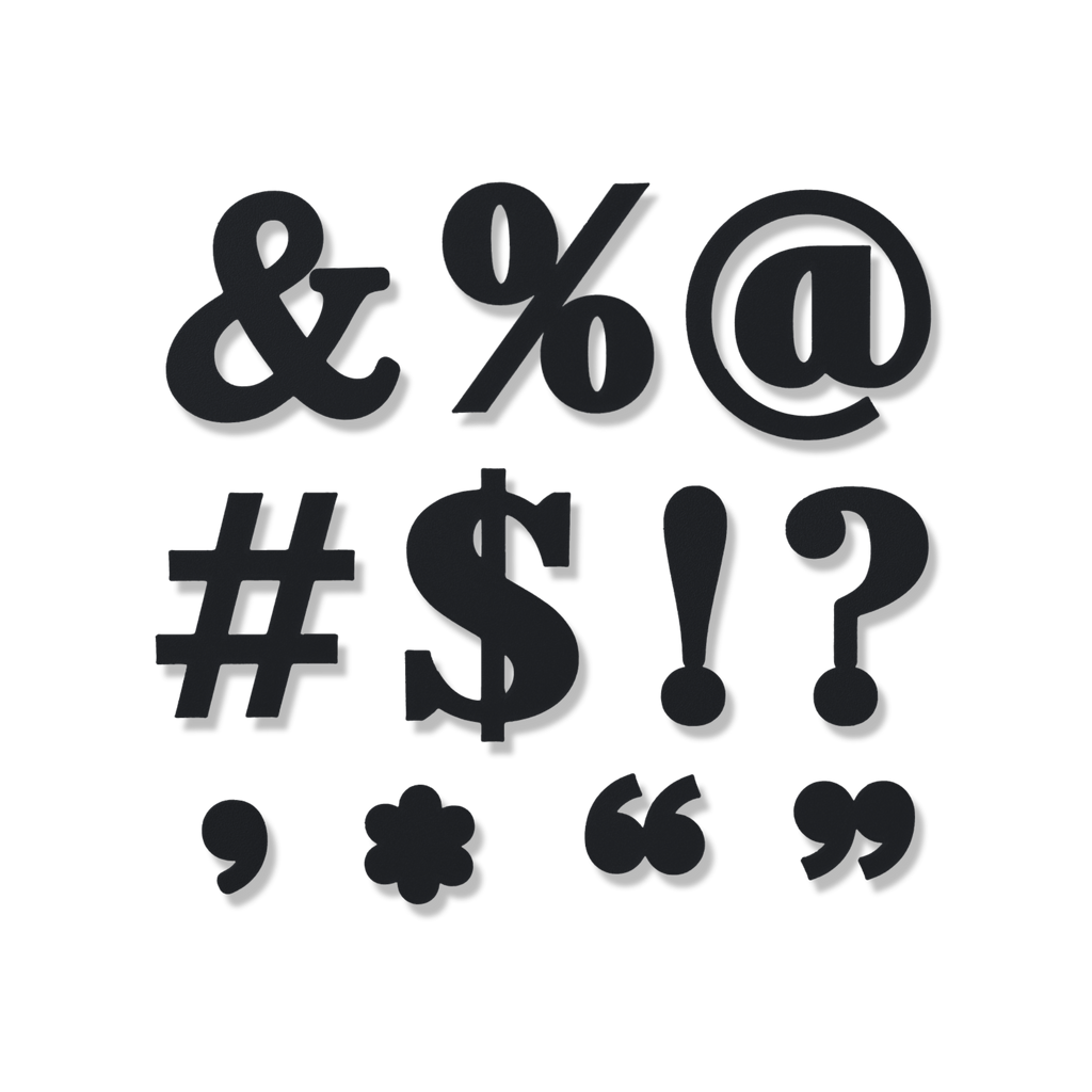 Block Font - Individual Special Characters