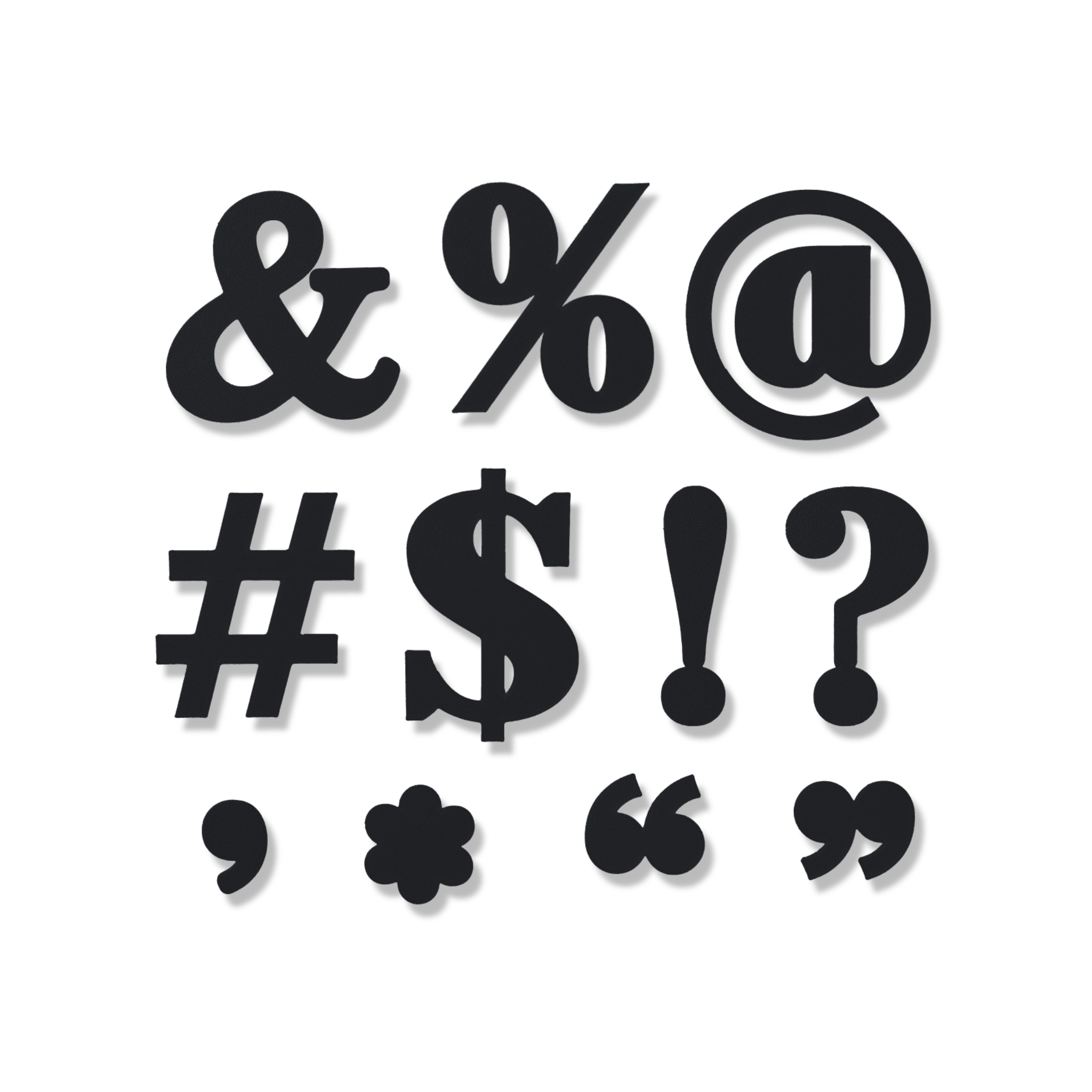 Block Font - Individual Special Characters