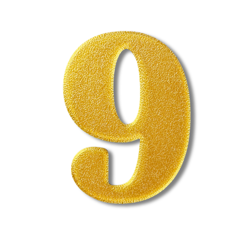 Individual Numbers - Block Font