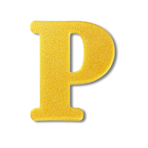 Individual Letters - Block Font