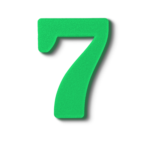 Individual Numbers - Block Font