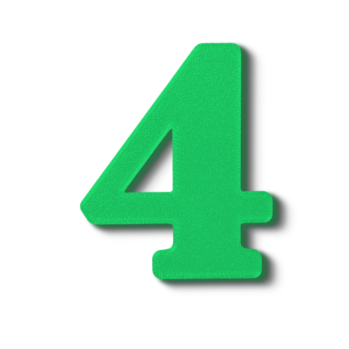 Individual Numbers - Block Font