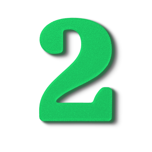 Individual Numbers - Block Font