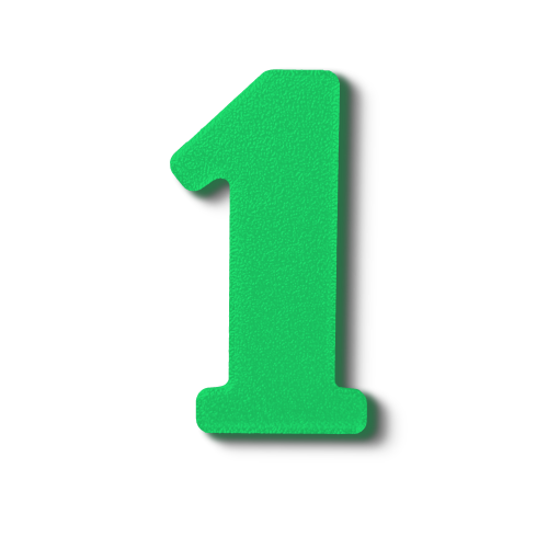 Individual Numbers - Block Font