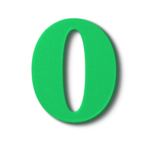 Individual Numbers - Block Font