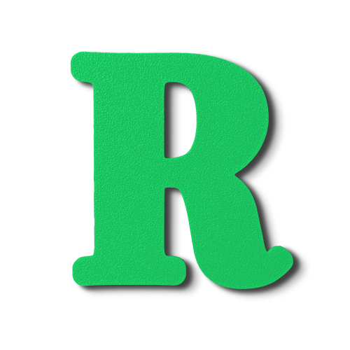 Individual Letters - Block Font