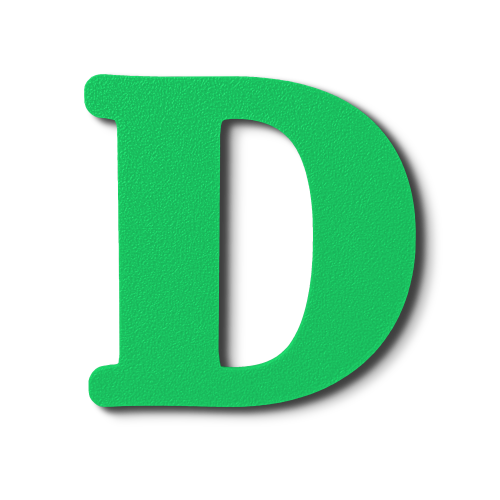 Individual Letters - Block Font