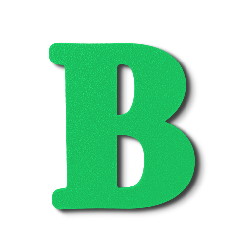 Individual Letters - Block Font