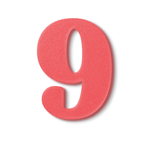 Individual Numbers - Block Font