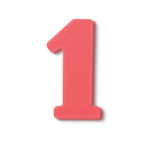 Individual Numbers - Block Font