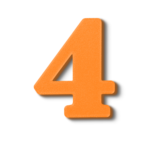 Individual Numbers - Block Font