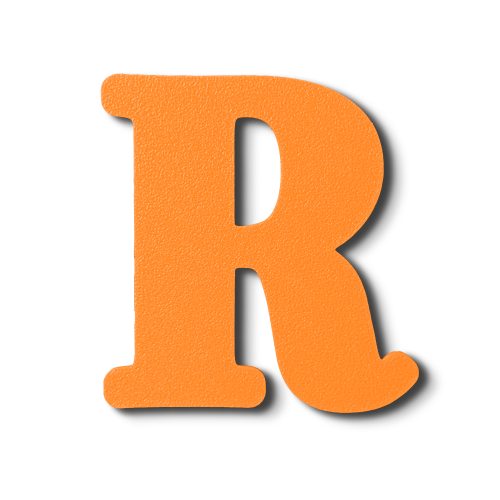 Individual Letters - Block Font