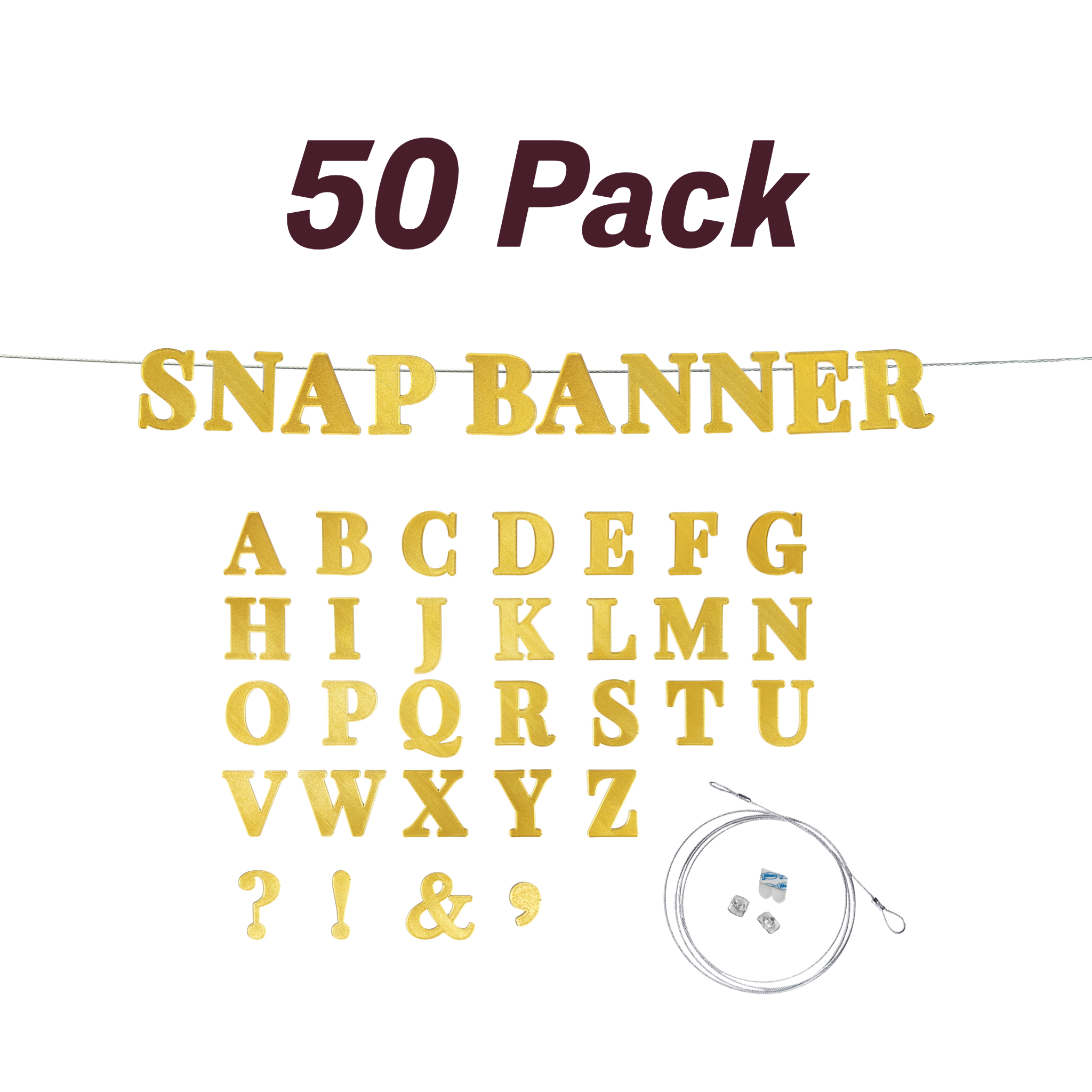 Block Font - 50 Pack