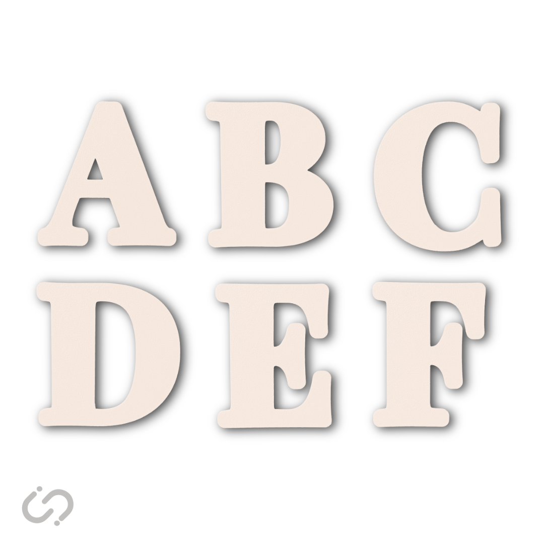 Block Font - 50 Pack