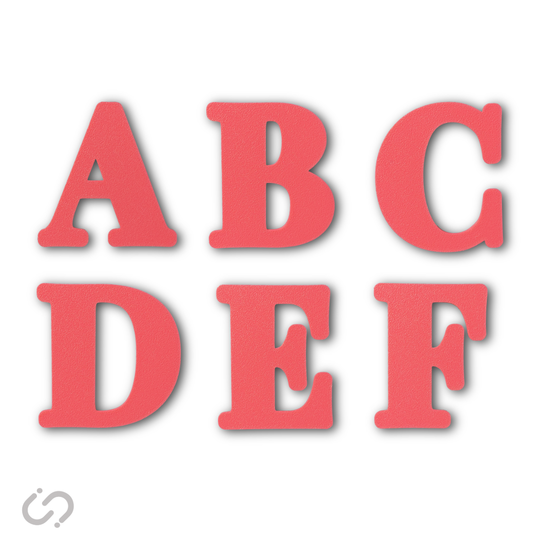 Block Font - 50 Pack