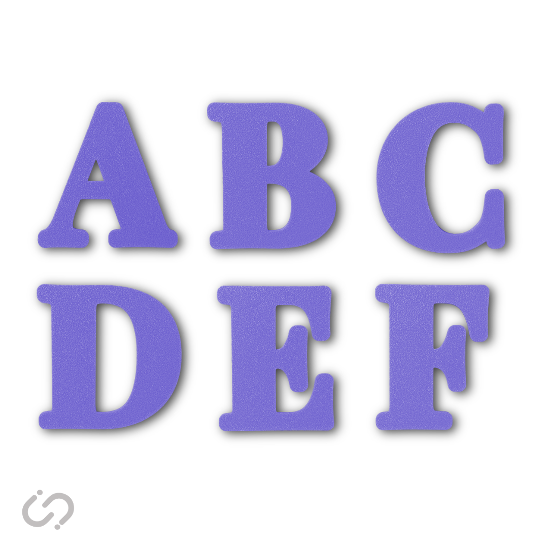 Block Font - 50 Pack