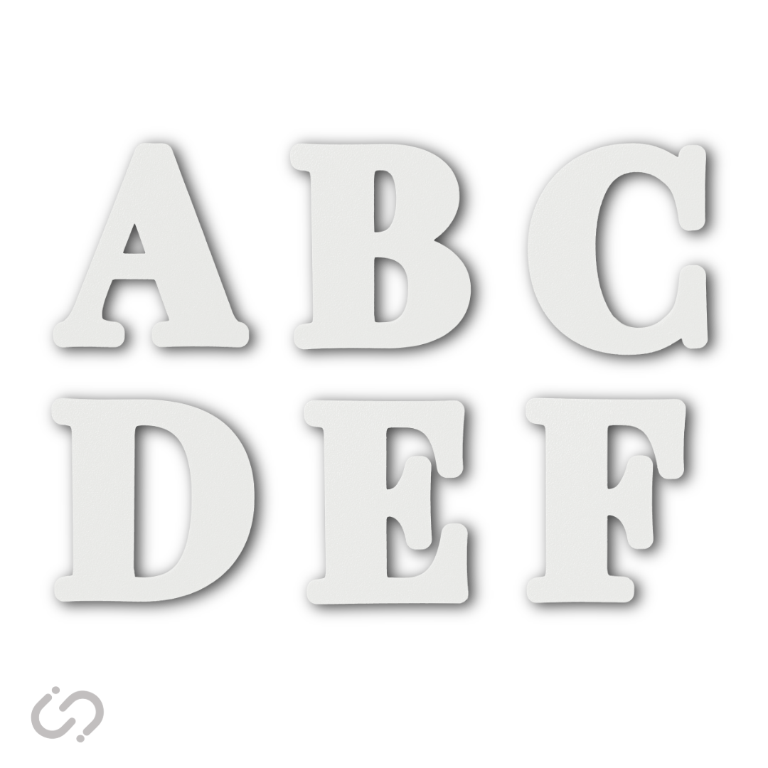 Block Font - 50 Pack