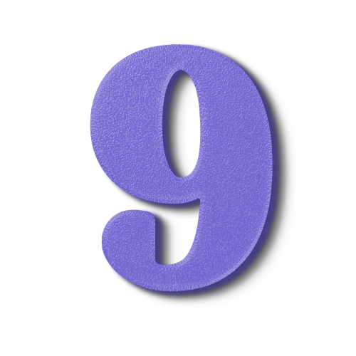 Individual Numbers - Block Font