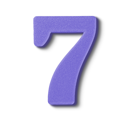 Individual Numbers - Block Font