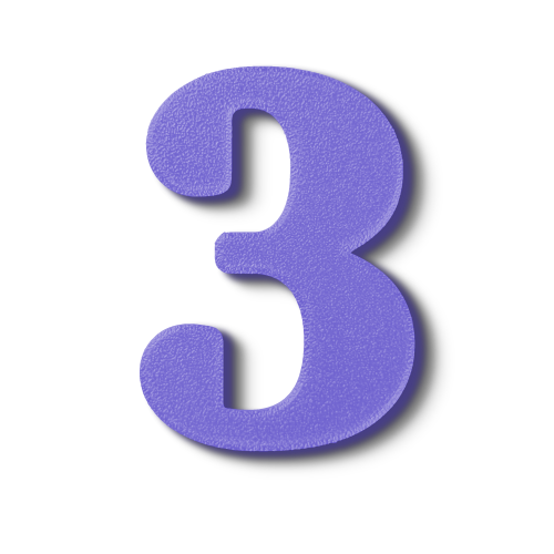 Individual Numbers - Block Font