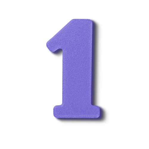 Individual Numbers - Block Font