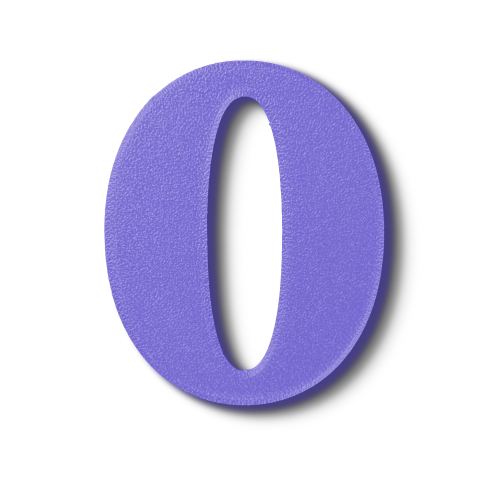 Individual Numbers - Block Font