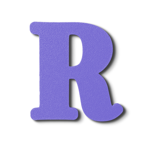 Individual Letters - Block Font