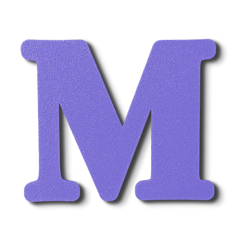 Individual Letters - Block Font