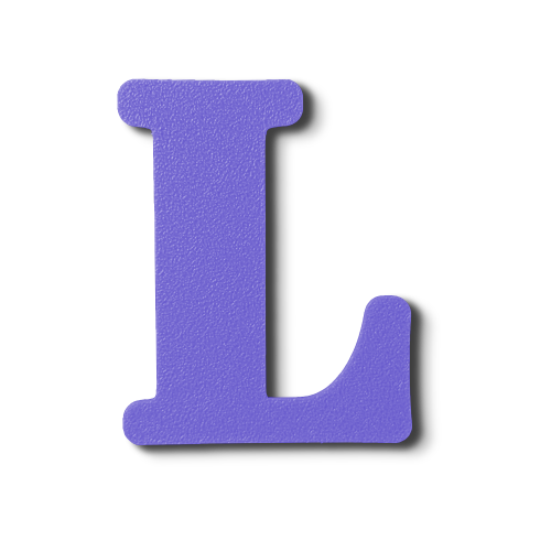 Individual Letters - Block Font