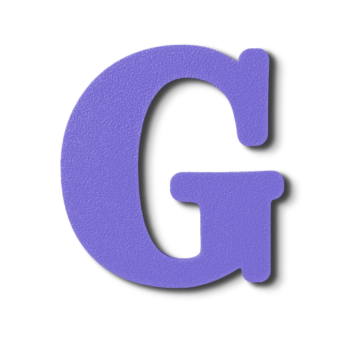 Individual Letters - Block Font