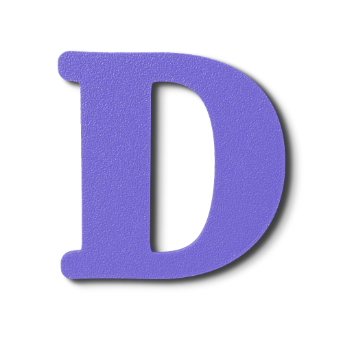 Individual Letters - Block Font