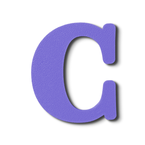 Individual Letters - Block Font