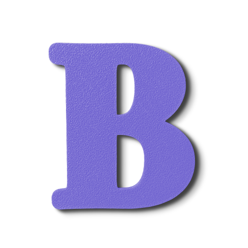 Individual Letters - Block Font