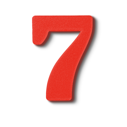 Individual Numbers - Block Font