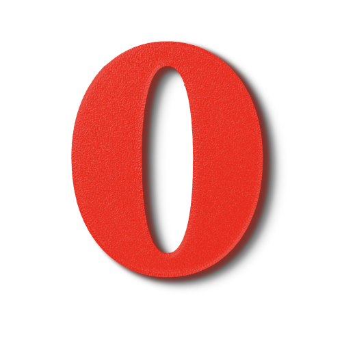 Individual Numbers - Block Font