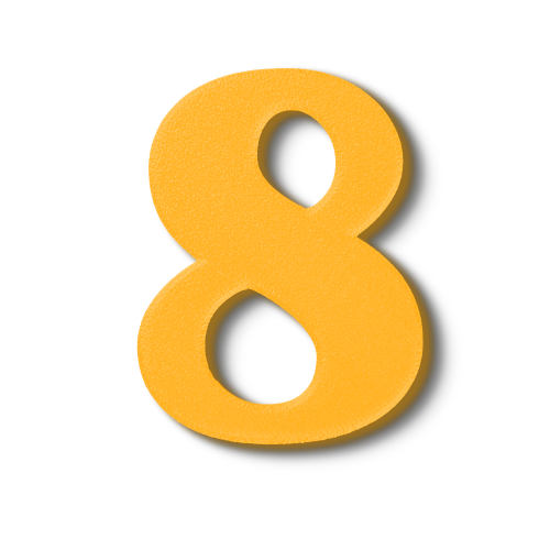 Individual Numbers - Block Font