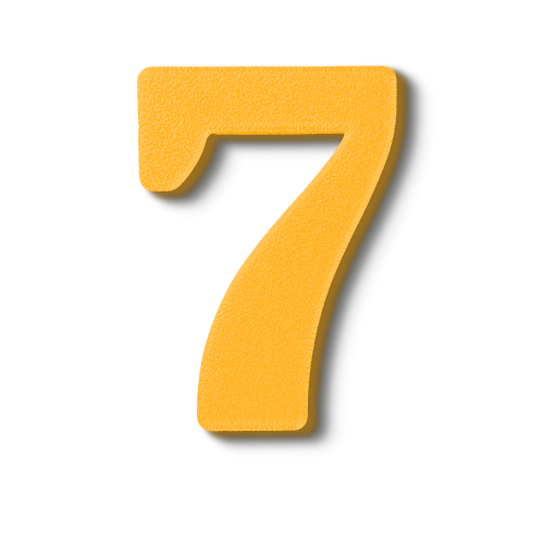 Block Font - Individual Numbers