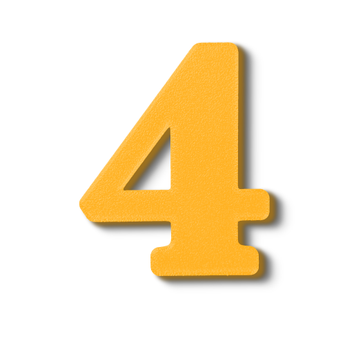 Individual Numbers - Block Font