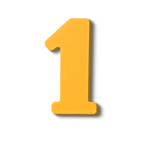 Individual Numbers - Block Font