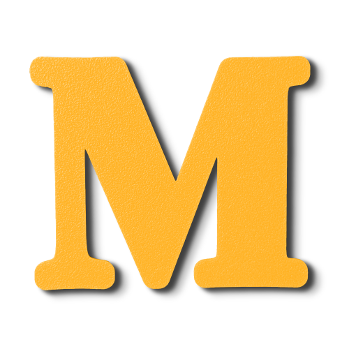 Individual Letters - Block Font