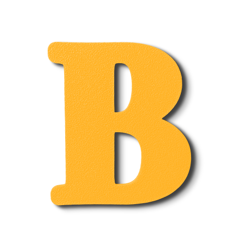 Individual Letters - Block Font