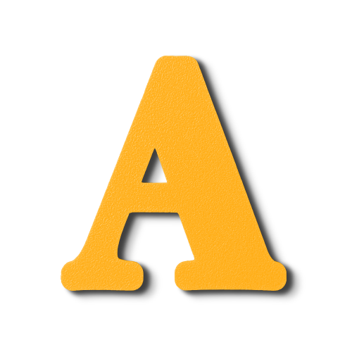 Individual Letters - Block Font