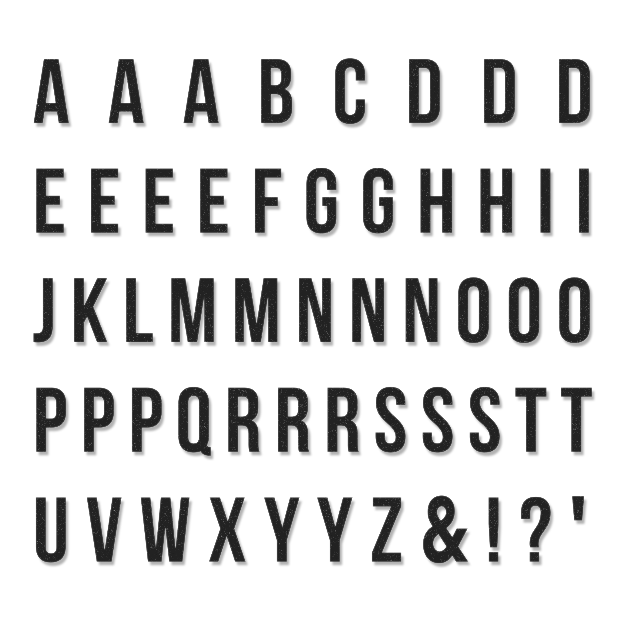 Slim Font - 54 Pack