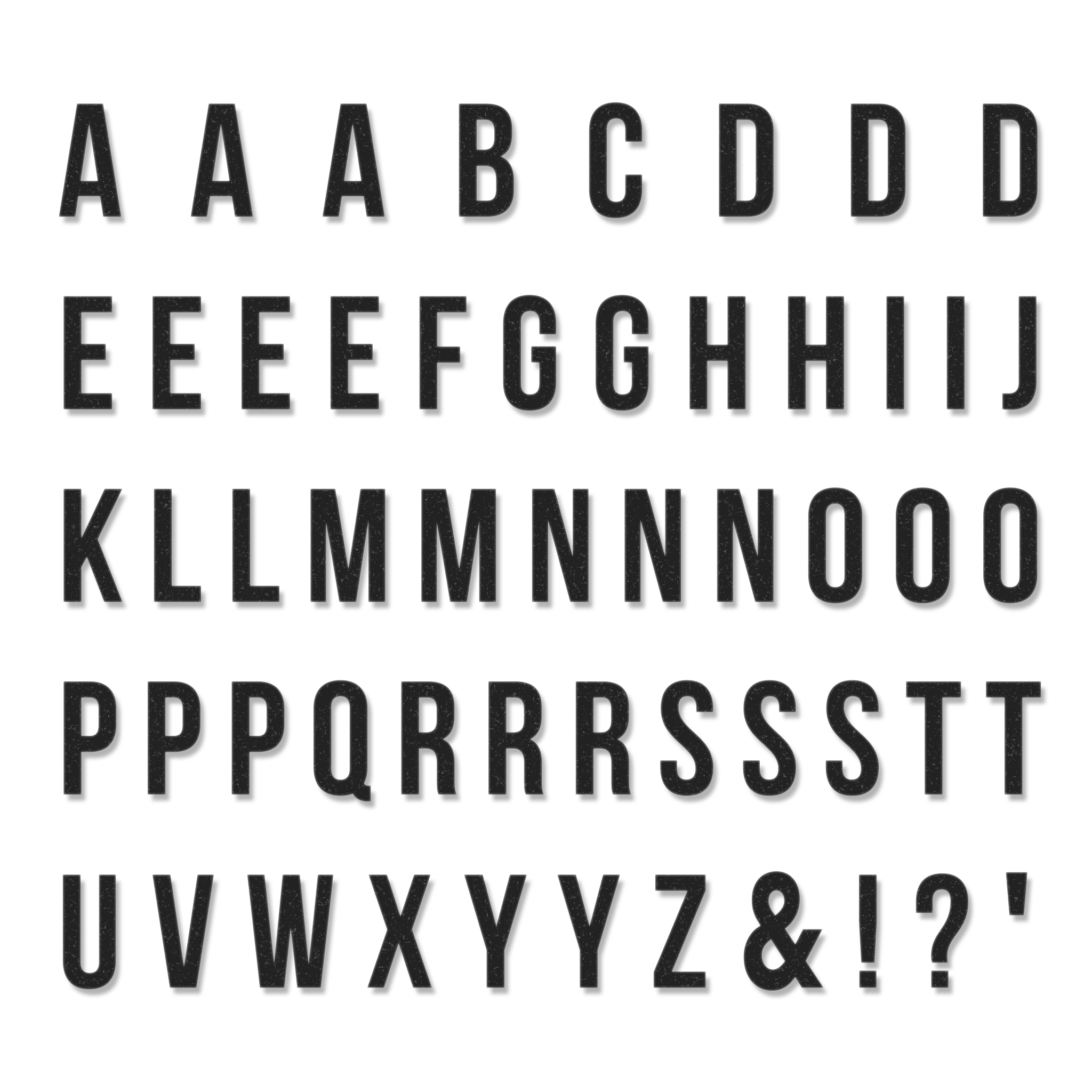Slim Font - 54 Pack